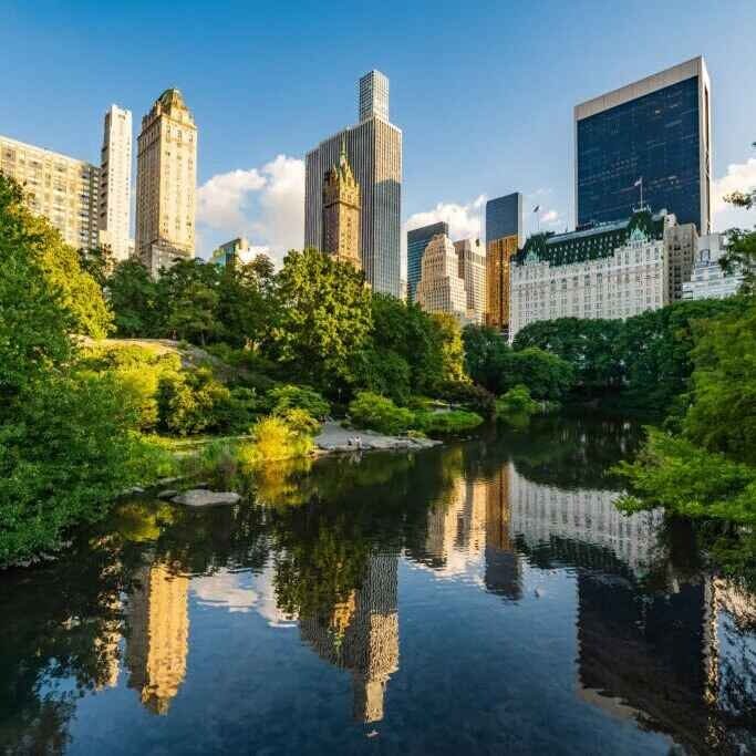 The Pond at Central Park in New York City.