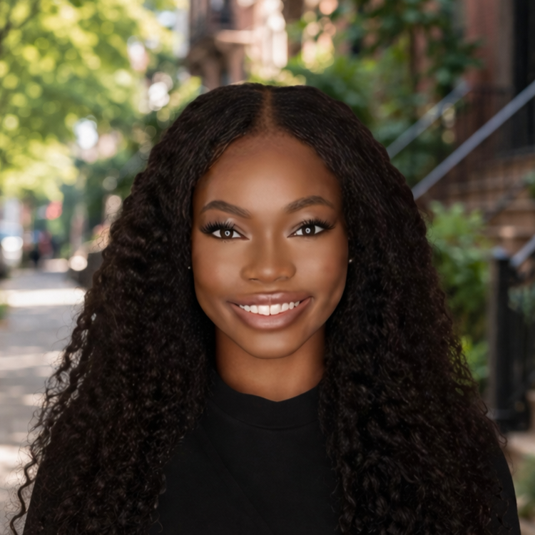 Confident smile on a city sidewalk1